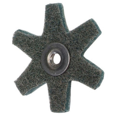 4″ Diameter AG Non Woven Star Very FIne Grit 1/4 20 Eyelet AlumInum Oxide - Exact Tooling