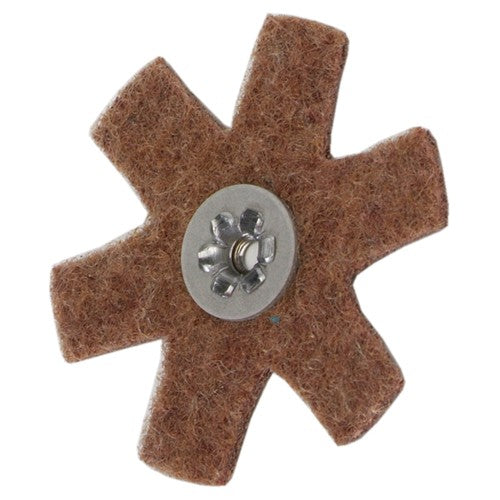 4″ Diameter AG Non Woven Star Coarse Grit 1/4 20 Eyelet AlumInum Oxide - Exact Tooling