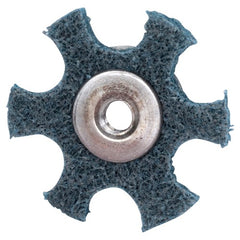 4″ Diameter AG Non Woven Star Very FIne Grit 1/4 20 Eyelet AlumInum Oxide - Exact Tooling