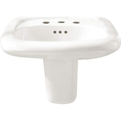 American Standard - Faucet Replacement Parts & Accessories; Type: Murro Wall-Hung EverClean Sink Less Overflow with Center Hole Only ; For Use With: Murro Wall-Hung EverClean Sink Less Overflow with Center Hole Only ; Material: Vitreous china - Exact Tooling