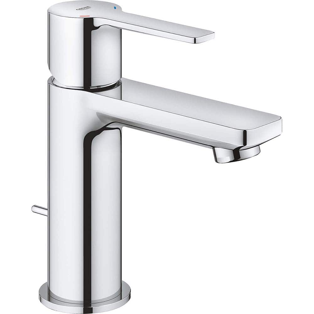 Grohe - Lavatory Faucets; Type: Deck Mount ; Spout Type: Low Arc ; Design: Lever ; Handle Type: Lever ; Mounting Centers: Single Hole (Inch); Drain Type: Pop-Up - Exact Tooling