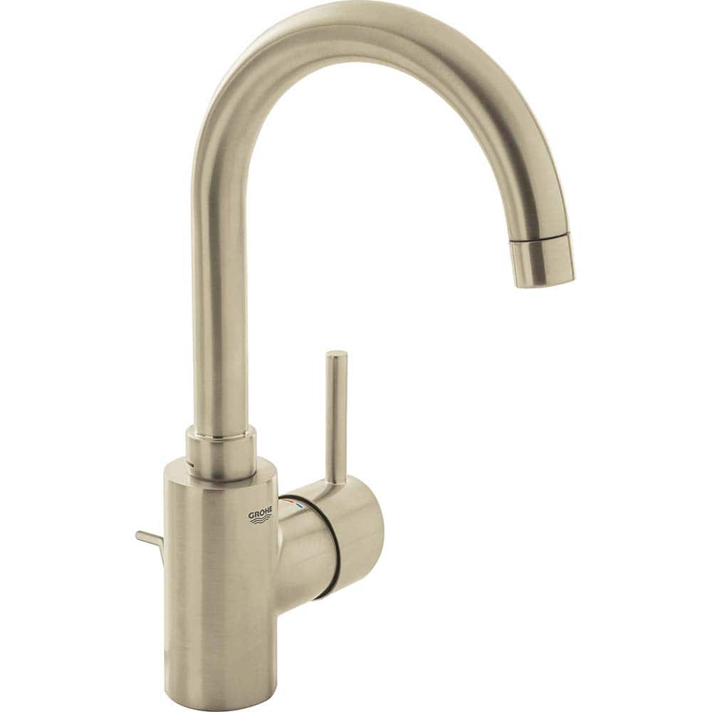 Grohe - Lavatory Faucets; Type: Deck Mount ; Spout Type: Low Arc ; Design: Lever ; Handle Type: Lever ; Mounting Centers: Single Hole (Inch); Drain Type: Pop-Up - Exact Tooling