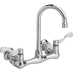 American Standard - Lavatory Faucets; Type: Wall Mount Bathroom Faucet ; Spout Type: Gooseneck ; Design: Two Handle ; Handle Type: Lever ; Mounting Centers: 8 (Inch); Drain Type: No Drain - Exact Tooling