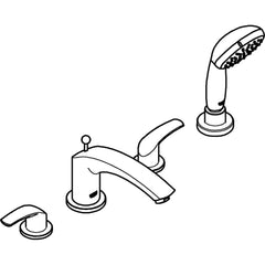 Grohe - Tub & Shower Faucets; Type: Bathtub Faucet with Handshower ; Style: Contemporary; Modern; Transitional ; Design: Two Handle ; Material: Metal ; Handle Type: Lever ; Handle Material: Metal - Exact Tooling