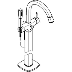 Grohe - Tub & Shower Faucets; Type: Freestanding Bathtub Faucet ; Style: Contemporary; Modern; Transitional ; Design: One Handle ; Material: Metal ; Handle Type: Lever ; Handle Material: Metal - Exact Tooling
