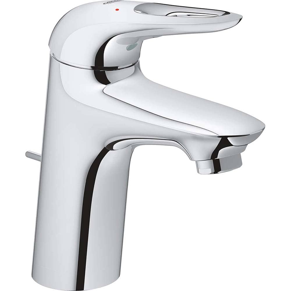 Grohe - Lavatory Faucets; Type: Deck Mount ; Spout Type: Low Arc ; Design: Lever ; Handle Type: Lever ; Mounting Centers: Single Hole (Inch); Drain Type: Pop-Up - Exact Tooling