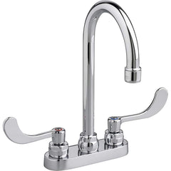 American Standard - Lavatory Faucets; Type: Centerset ; Spout Type: Gooseneck ; Design: Two Handle ; Handle Type: Lever ; Mounting Centers: 4 (Inch); Drain Type: Grid - Exact Tooling