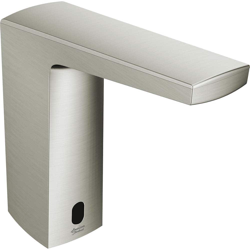 American Standard - Electronic & Sensor Faucets; Type: Sensor ; Style: Modern; Contemporary ; Type of Power: Battery ; Spout Type: Low Arc ; Mounting Centers: Single Hole (Inch); Finish/Coating: Brushed; Nickel - Exact Tooling