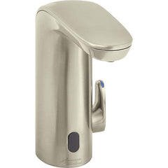 American Standard - Electronic & Sensor Faucets; Type: Sensor ; Style: Modern; Contemporary ; Type of Power: DC ; Spout Type: Low Arc ; Mounting Centers: Single Hole (Inch); Finish/Coating: Brushed; Nickel - Exact Tooling