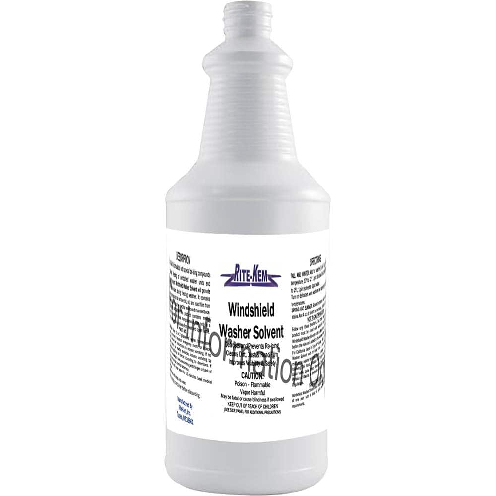 Rite-Kem - Automotive Cleaners & Degreaser; Container Size: 16 oz. ; Container Type: Bottle ; Flammability: Flammable ; Composition: Methanol ; Freezing Point: -20?F ; Net Fill: 16 oz - Exact Tooling