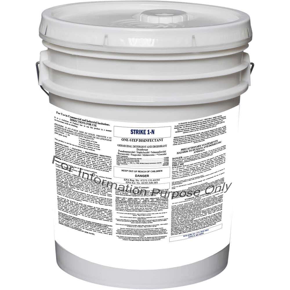 Rite-Kem - Bathroom, Tile & Toilet Bowl Cleaners; Type: Disinfectant/Cleaner ; Form: Liquid Concentrate ; Container Size: 5 Gallon Pail ; Container Type: Pail ; Scent: Pleasant ; Disinfectant: Yes - Exact Tooling