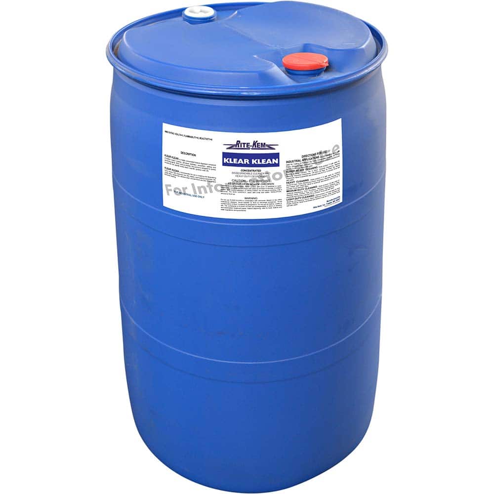 Rite-Kem - All-Purpose Cleaners & Degreasers; Container Type: Plastic Drum ; Container Size: 55 Gal. Drum ; Scent: Pleasant ; Form: Liquid Concentrate ; Disinfectant: No ; Solution Type: Dilutable Concentrate - Exact Tooling
