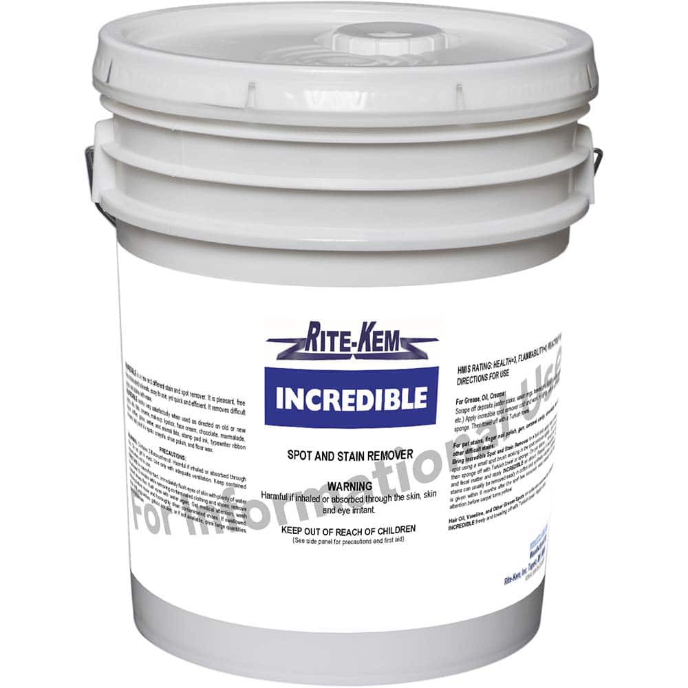Rite-Kem - Carpet & Upholstery Cleaners Type: Spot & Stain Remover Container Size (Gal.): 5.00 - Exact Tooling