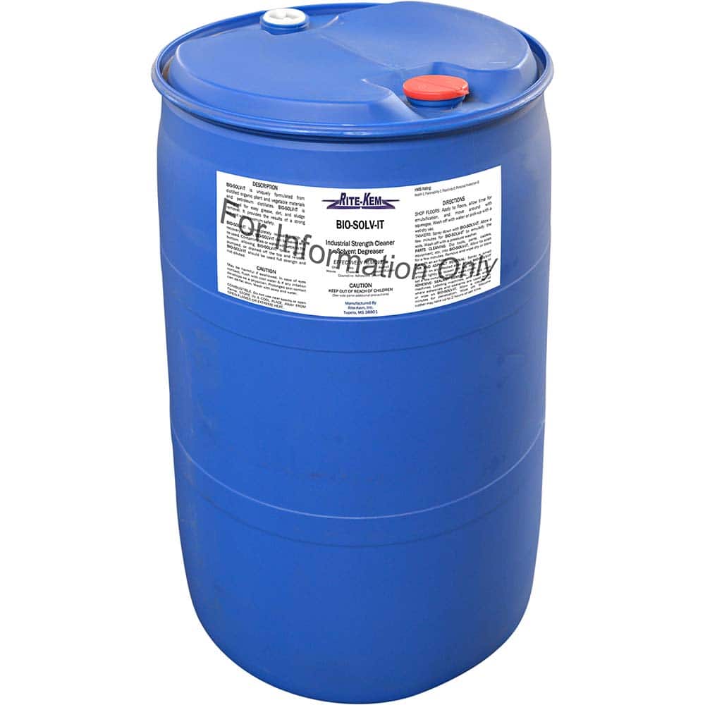 Rite-Kem - All-Purpose Cleaners & Degreasers; Container Type: Plastic Drum ; Container Size: 55 Gal. Drum ; Scent: Citrus ; Form: Liquid Concentrate ; Disinfectant: No ; Solution Type: Dilutable Concentrate - Exact Tooling