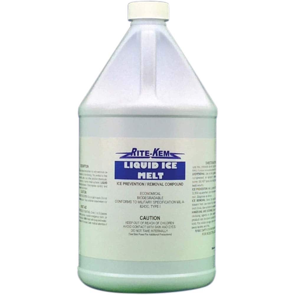 Rite-Kem - Ice & Snow Melters & De-Icers; Form: Liquid ; Container Size: 1 Gal ; Container Type: 1 Gallon Bottle ; Effective Temperature (F): -20 ; Environmentally Safe: Yes ; Description: 4/1 GL per Box - Exact Tooling