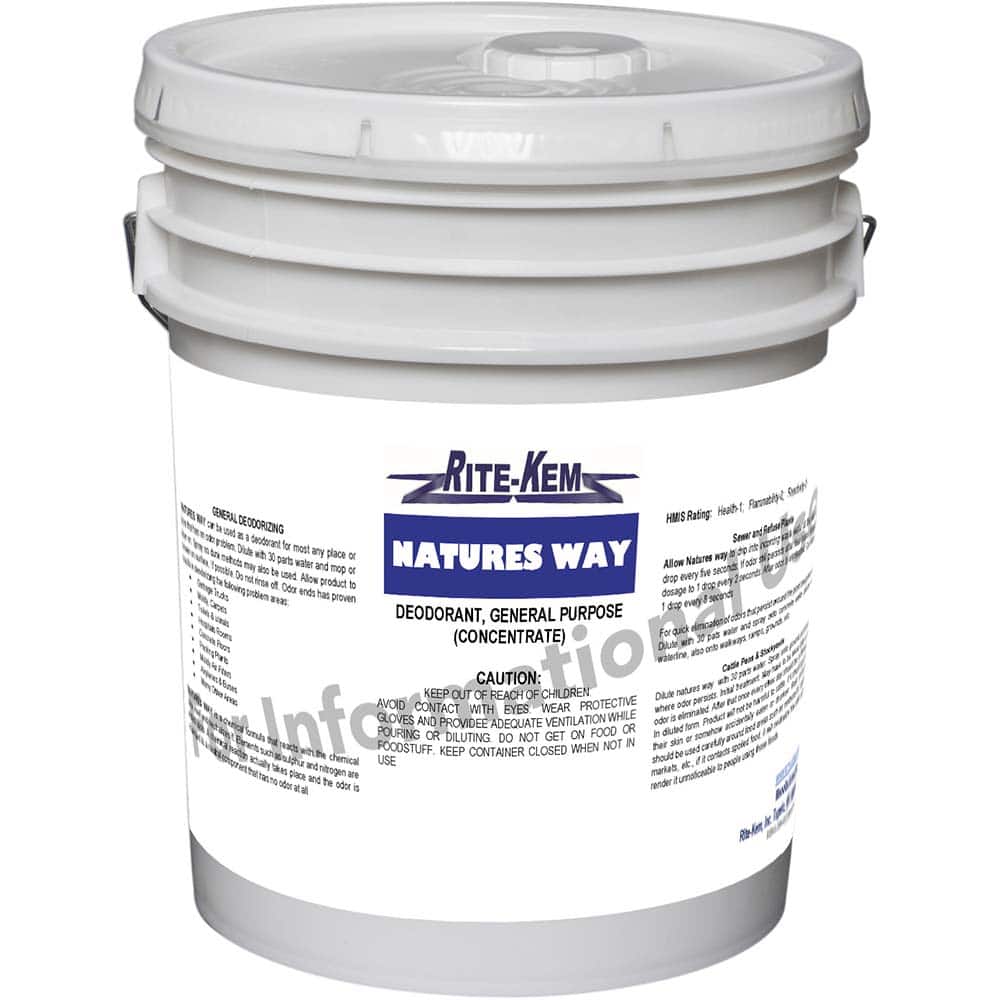 Rite-Kem - Air Fresheners; Type: Deodorizer/Neutralizer ; Scent: Fresh Lime ; Form: Liquid Concentrate ; Container Size: 5 Gallon Pail ; Concentrated: Yes ; Container Type: 5 Gal. Pail - Exact Tooling