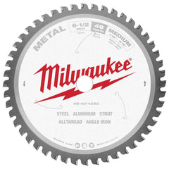 Milwaukee Tool - Wet & Dry-Cut Saw Blades; Blade Diameter (Inch): 6-1/2 ; Blade Material: Carbide-Tipped ; Arbor Style: Standard Round ; Arbor Hole Diameter (Inch): 5/8 ; Arbor Hole Diameter (Decimal Inch): 5/8 ; Application: Ferrous Metal Cutting - Exact Tooling