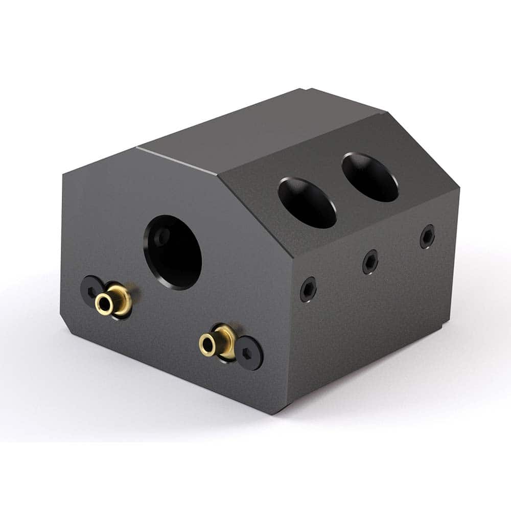 Global CNC Industries - Turret & VDI Tool Holders; Type: Mori ID Block ; Clamping System: 76mm X 35mm ; Tool Axis: ID ; Through Coolant: No ; Additional Information: 4 Mounting Holes - Exact Tooling