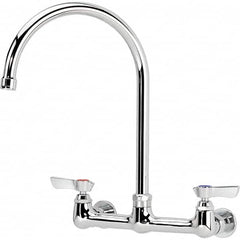 Krowne - Wall Mount, Service Sink Faucet without Spray - Two Handle, Blade Handle, Gooseneck Spout, No Drain - Exact Tooling
