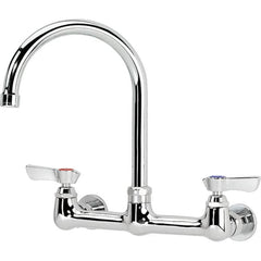 Krowne - Wall Mount, Service Sink Faucet without Spray - Two Handle, Blade Handle, Gooseneck Spout, No Drain - Exact Tooling