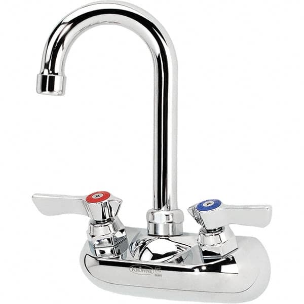 Krowne - Wall Mount, Bar and Hospitality Faucet without Spray - Two Handle, Color Coded Handle, Standard Spout, No Drain - Exact Tooling