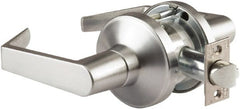 PDQ - Heavy Duty Classroom Lever Lockset - 2-3/4" Back Set, Small Format I/C Less Cylinder, Zinc, Antimicrobial Coated, Satin Chrome Plated Finish - Exact Tooling