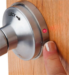 PDQ - Heavy Duty Classroom Intruder Lever Lockset - 2-3/4" Back Set, Small Format I/C Less Cylinder, Zinc, Antimicrobial Coated, Satin Chrome Plated Finish - Exact Tooling