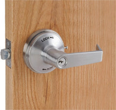 PDQ - Heavy Duty Classroom Intruder Lever Lockset - 2-3/4" Back Set, Small Format I/C Less Cylinder, Zinc, Satin Chrome Plated Finish - Exact Tooling
