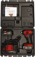 Chicago Pneumatic - 3/8" Drive 20 Volt Pistol Grip Cordless Impact Wrench & Ratchet - 2,400 RPM, 150 Ft/Lb Torque, 2 Lithium-Ion Batteries Included - Exact Tooling