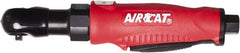 AIRCAT - 1/4" Drive, 380 RPM, 35 Ft/Lb Torque Ratchet Wrench - Inline Handle, 4 CFM, 90 psi, 1/4" NPT Inlet - Exact Tooling