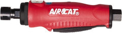 AIRCAT - 1/4" Collet, Straight Handle, Straight Air Die Grinder - 22,000 RPM, Rear Exhaust, 6 CFM, 0.5 hp, 90 psi, 1/4" Inlet - Exact Tooling