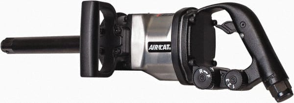 AIRCAT - 1" Drive, 6,000 RPM, 1,700 Ft/Lb Torque Impact Wrench - D-Handle, 1,600 IPM, 8 CFM, 90 psi, 1/2" NPT Inlet - Exact Tooling
