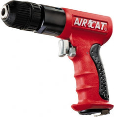 AIRCAT - 3/8" Reversible Keyless Chuck - Pistol Grip Handle, 1,800 RPM, 6 CFM, 0.625 hp, 90 psi - Exact Tooling