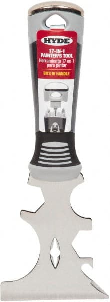 Hyde Tools - 1-1/2" Wide Chisel Edge Blade Stainless Steel Multi-Purpose Knife - Stiff, Plastic Handle - Exact Tooling