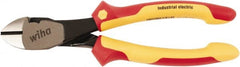 Wiha - 8" OAL, 0.098" Capacity, Diagonal Cutter - Cushion Grip Handle - Exact Tooling