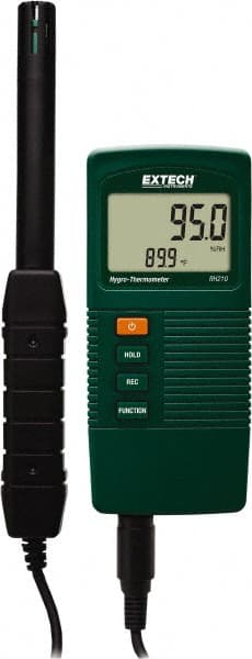 Extech - Thermometer/Hygrometers & Barometers Type: Hygrometer Minimum Relative Humidity (%): 10 - Exact Tooling