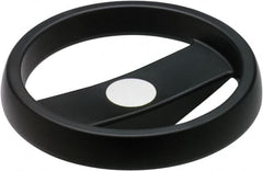 Elesa - 6.3", 2 Spoke Handwheel - 1.02" Hub, High Impact Strength Technopolymer, Black Matte Finish - Exact Tooling