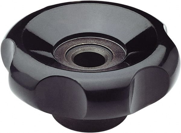Elesa - 3.9" Head Diam, 6 Point Lobed Knob - Duroplast - Exact Tooling