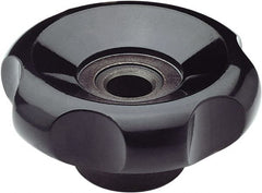 Elesa - 3.9" Head Diam, 6 Point Lobed Knob - 5/8-11 Hole, Duroplast - Exact Tooling