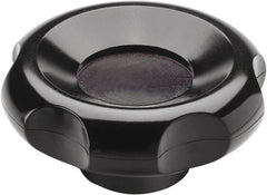 Elesa - 2.76" Head Diam, 6 Point Lobed Knob - 3/8-16 Hole, Glass Fiber Reinforced Technopolymer - Exact Tooling