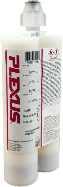 Plexus - 400 mL Cartridge Two Part Adhesive - 15 to 20 min Working Time, 60°F - Exact Tooling