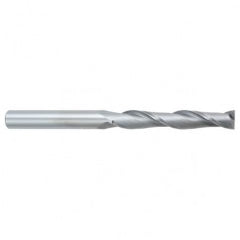 1/4 Dia. x 4 Overall Length 2-Flute Square End Solid Carbide SE End Mill-Round Shank-Center Cutting-Uncoated - Exact Tooling