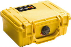 Pelican Products, Inc. - 7-51/64" Wide x 4-19/64" High, Clamshell Hard Case - Yellow, Polyethylene - Exact Tooling