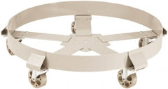 PRO-SOURCE - 1,400 Lb Load Capacity, 55 Gal Drum Dolly - 23-1/2" Wide x 6-1/2" High, Steel Wheels - Exact Tooling