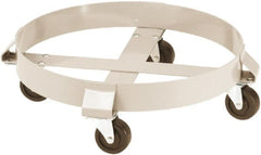 PRO-SOURCE - 1,000 Lb Load Capacity, 55 Gal Drum Dolly - 23-1/2" Wide x 6-1/2" High, Steel Wheels - Exact Tooling