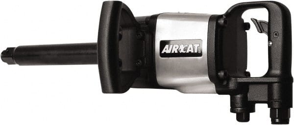 AIRCAT - 1" Drive, 5,000 RPM, 1,800 Ft/Lb Torque Impact Wrench - D-Handle, 1,400 IPM, 12 CFM, 90 psi, 1/2" NPT Inlet - Exact Tooling