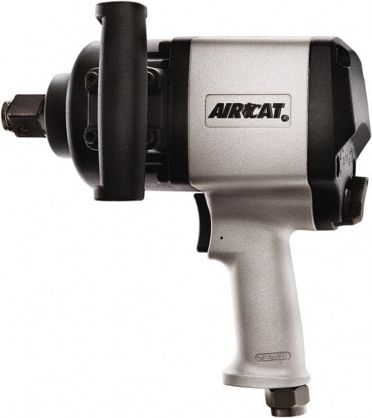 AIRCAT - 1" Drive, 4,800 RPM, 1,580 Ft/Lb Torque Impact Wrench - Pistol Grip Handle, 900 IPM, 13 CFM, 90 psi, 1/2" NPT Inlet - Exact Tooling