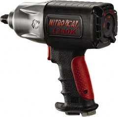 AIRCAT - 1/2" Drive, 8,500 RPM, 950 Ft/Lb Torque Impact Wrench - Pistol Grip Handle, 1,000 IPM, 8 CFM, 90 psi, 1/4" NPT Inlet - Exact Tooling