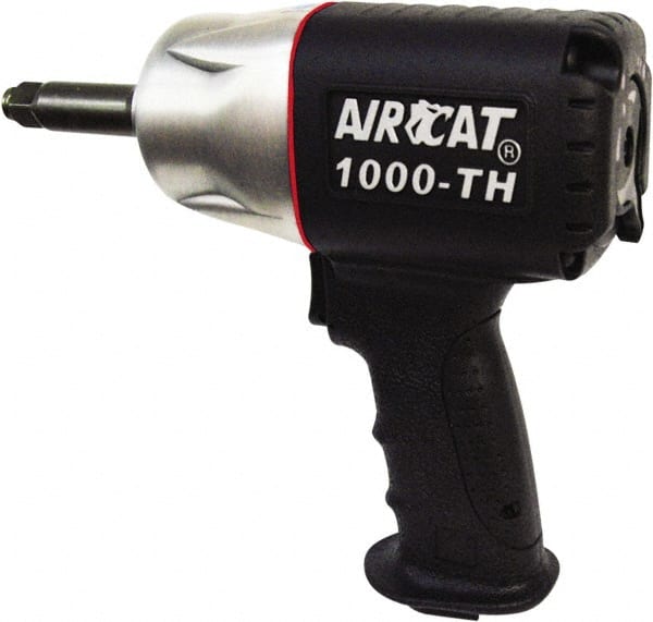 AIRCAT - 1/2" Drive, 8,000 RPM, 800 Ft/Lb Torque Impact Wrench - Pistol Grip Handle, 1,300 IPM, 8 CFM, 90 psi, 1/4" NPT Inlet - Exact Tooling