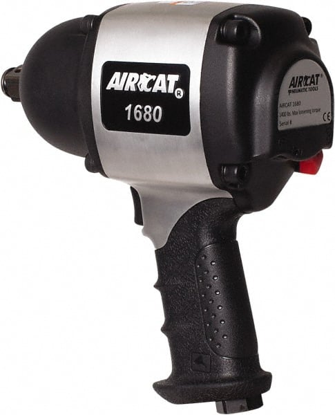 AIRCAT - 3/4" Drive, 4,500 RPM, 1,200 Ft/Lb Torque Impact Wrench - Pistol Grip Handle, 950 IPM, 8 CFM, 90 psi, 3/8" NPT Inlet - Exact Tooling